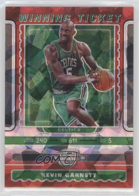 2019-20 Contenders Optic Winning Tickets Red Cracked Ice Prizm Kevin Garnett HOF