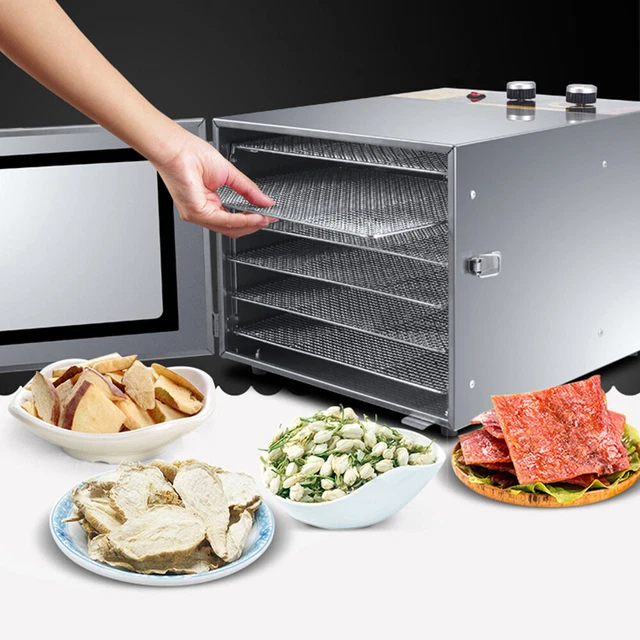 VonVVer Dörrautomat Edelstahl 6/8 Etagen - 700W Obsttrockner Mit Timer 35-75°C