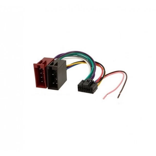 Radio Adapter Cable – JVC DIN ISO Harness For KD-AR-390 – 16-Pin, 0.16m