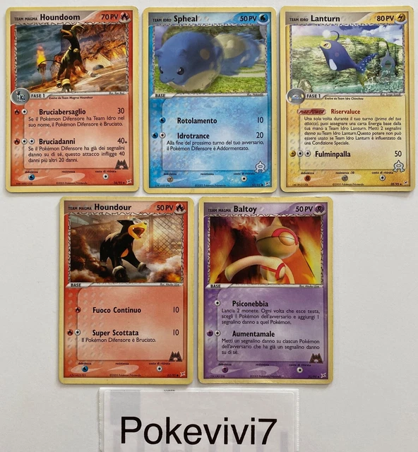 x5 Cartes Pokémon / Pokemon Card Bloc EX Team Magma VS Team Idro en Italien ITA
