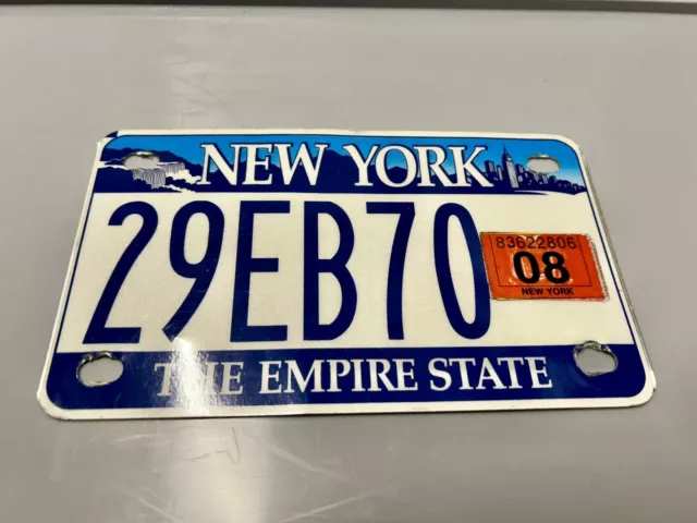 Motorrad Kennzeichen Usa License Plate Motorcycle New York City Empire State Rar