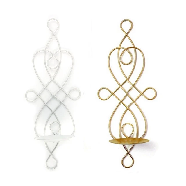 Metal Home Decoration Wrought Candlestick Wall Mounted Tea Light Candle Holder