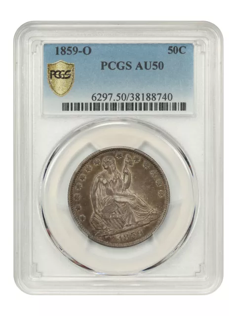 1859-O 50C Pcgs Au50