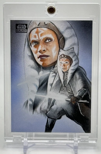 2022 Topps Chrome Star Wars Galaxy 1/1 Sketch Ahsoka Tano by Kevin Nelson