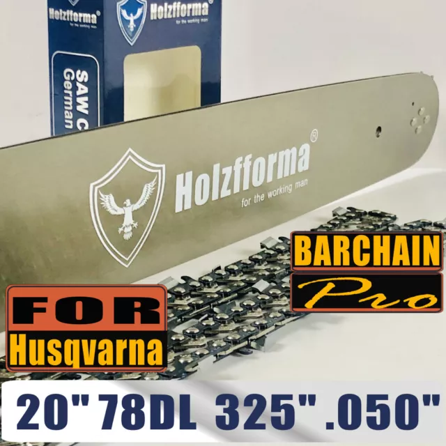 20" Guide Bar Saw Chain .325" .050" 78DL Compatible With Husqvarna 55 336 340