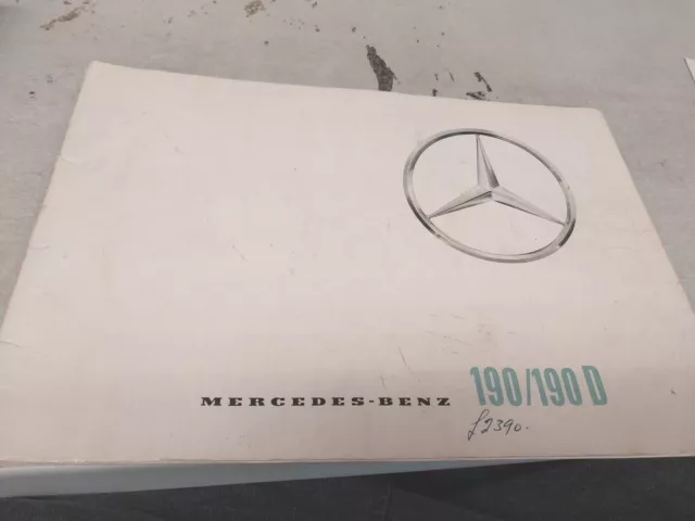 1960s  ? MERCEDES BENZ 190 190D Sales Brochure