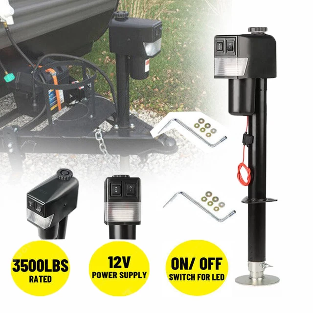 AU ELECTRIC JACK Stand Wheel 12v 1587kg Caravan Trailer Boat Stabilizer