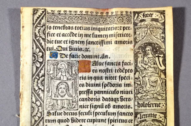 Vostre Leaf Book of Hours 1507 Stundenbuchblatt Pergament vellum Parchment 3