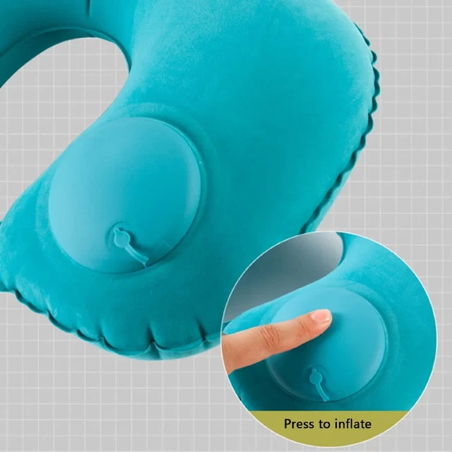 U shape inflatable travel neck pillow car head rest air neck cushion air pillow