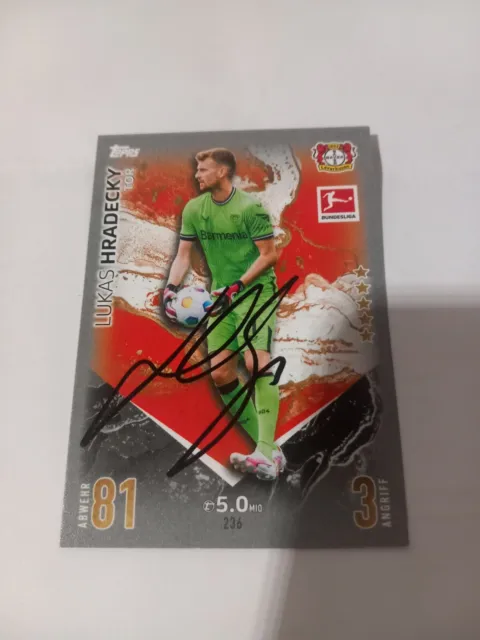 Match Attax signiert Lukas Hradecky Bayer Leverkusen NEU