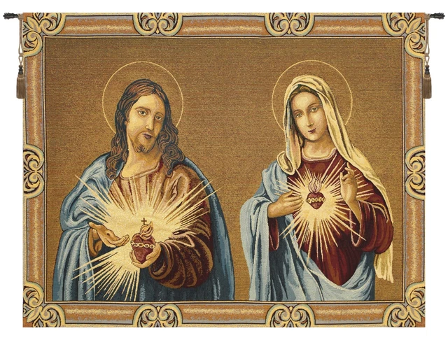 Ancienne Tapisserie Murale Italienne PTC, 100% Coton, 56x20 Pouces, Scène Champêtre