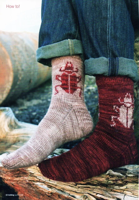 ~ Patrón de tejido extraíble para hermosos calcetines con motivos Jitterbug ~