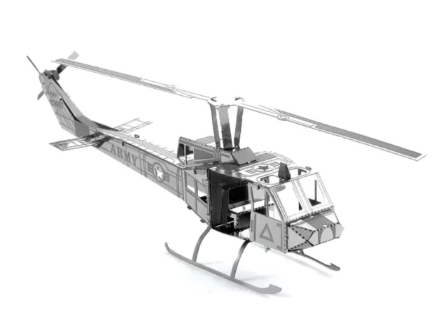 Metal Earth Huey Helicopter Fascinations 3D Sheet Metal Model Kit Gift MMS011