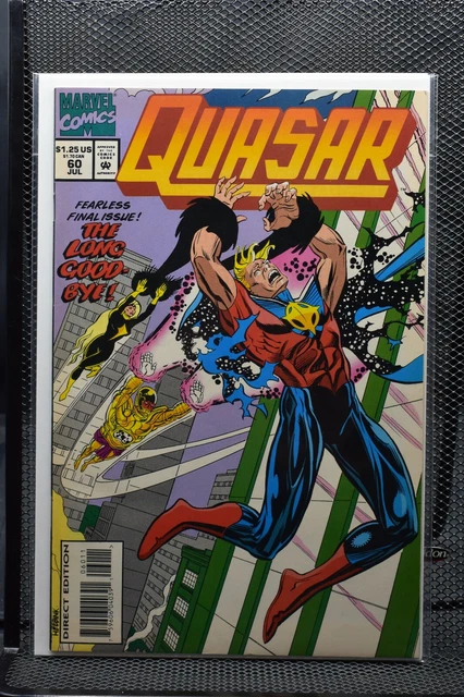 Quasar #60 Marvel Comics 1994 Low Print Run Mark Gruenwald Last Issue 9.0