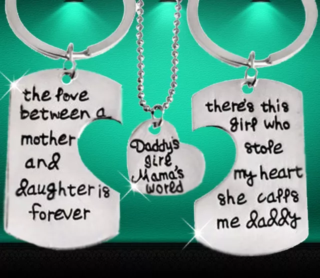 BLACK FRIDAY DEALS SALE gifts for Mum daddy daughter engraved unusual 3 set her