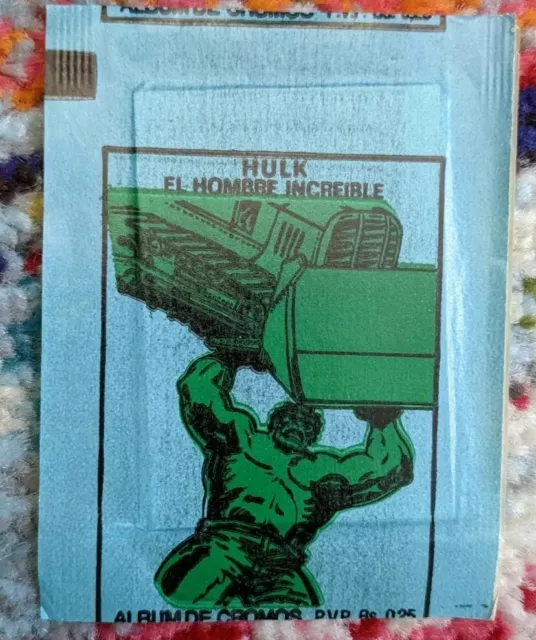 1980 Incredible Hulk Stickers-Marvel-Agencia Reyauca-Venezuela sealed pack