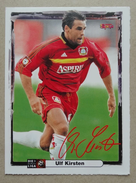 Carte Autographe Originale Ulf Kirsten - Bayer Leverkusen 1994-95 - Bon état