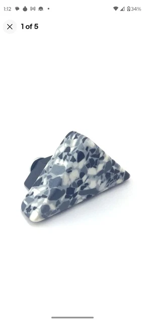 Lot of 6 AMEROCK Black White Gray Granite 1-15/16" Triangle Knob BP5534-SPG