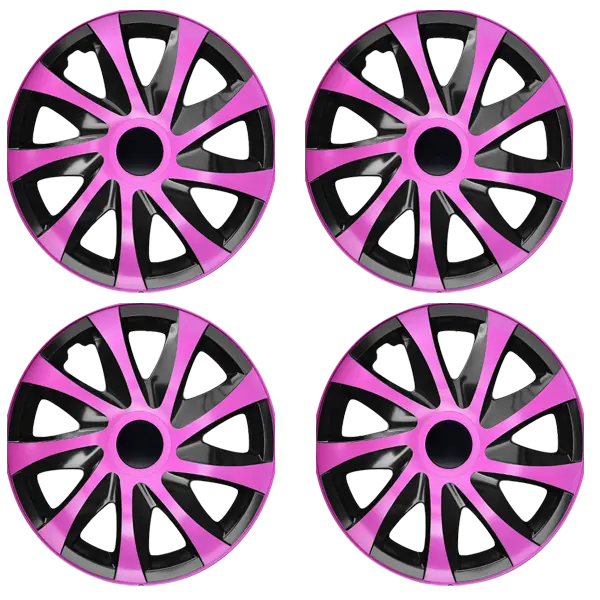 16" Wheel Covers Hub Caps 16 Inch Wheel Trims Trim Set Of 4 Plastic [DRAC PINK]