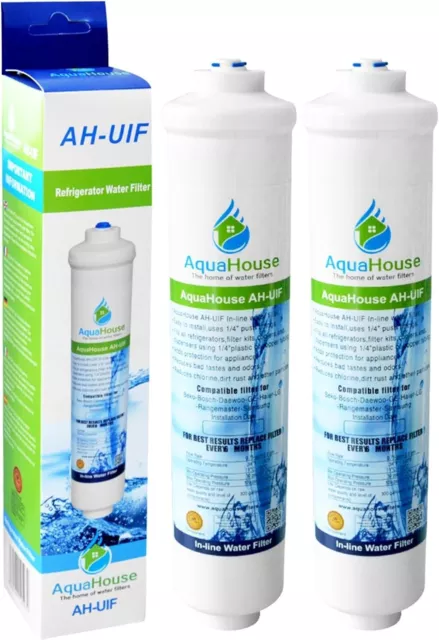 AquaHouse | 2 x Filtre à Eau AH-UIF pour Réfrigérateur | Samsung,LG,Haier | Neuf