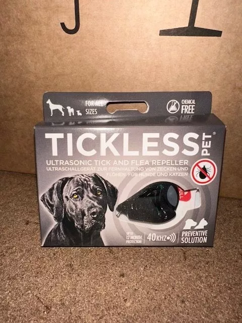 1 x Tickless Pet pro DOG BLACK Zeckenschutz für Hund Hunde / Tiere schwarz