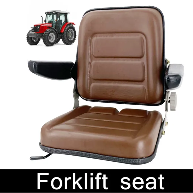 Universal Tractor Seat Suspension with Armrest for Dumper Forklift Mower Digger