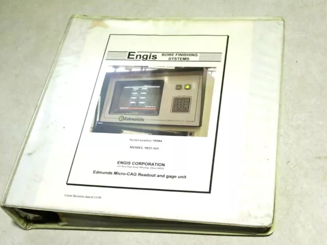 Engis Bore Finishing Edmunds Readout Operation Manual 6