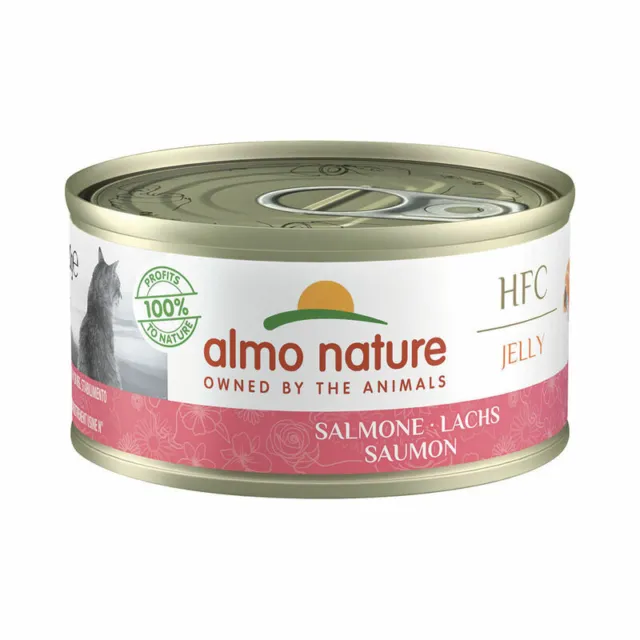 Almo Nature HFC 70 Cibo Umido per Gatti - Salmone in Jelly - 12x70 gr