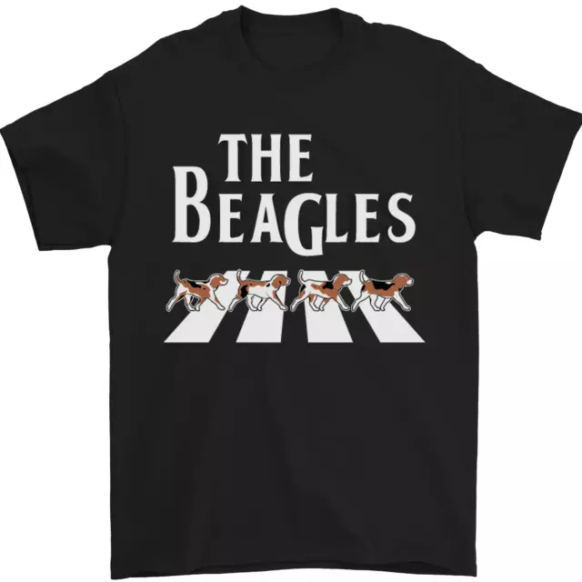 T-shirt parodia cane divertente The Beagles da uomo cotone Gildan