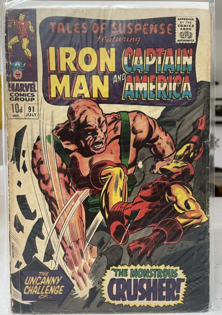 Tales Of Suspense #91 1967 Silver Age Marvel Iron Man & Captain America