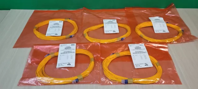 Qty. 5 Ofs Lc/Lc Fiber Optic Patch Cable 14 Meter 1446882 Fj-261Lcuslcusrsy014M