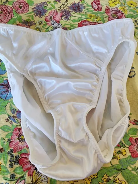 VINTAGE VICTORIA'S SECRET Panties Wedding White SECOND SKIN Silky Satin Panty  XL $373.13 - PicClick AU