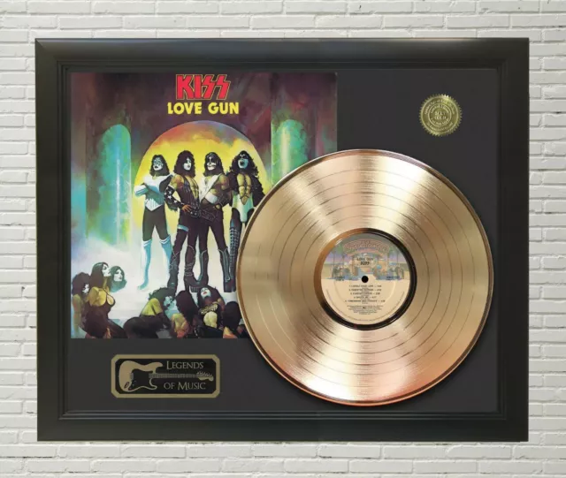 KISS Love Gun Framed Legends Of Music Gold LP Record Display
