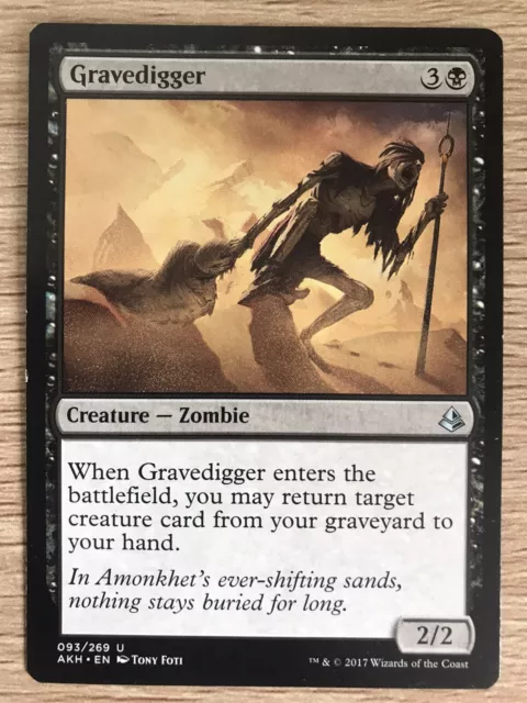 Gravedigger MTG Magic the Gathering Zombie Card NM Near Mint Amonkhet AKH