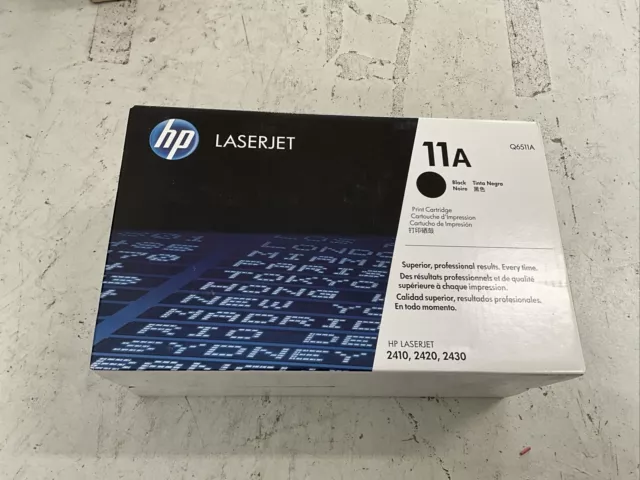 GENUINE HP Q6511A / 11A Black Toner Cartridge - for HP LaserJet 2410 2420 2430