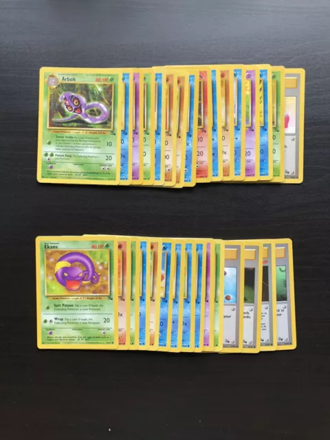 Pokemon TCG: Complete Fossil Uncommon + Common Cards, Unlimited, NM/VLP