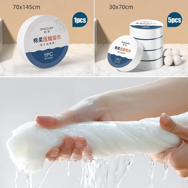Asciugamano da bagno compatto e versatile per viaggi e campeggio monouso e riutilizzabile