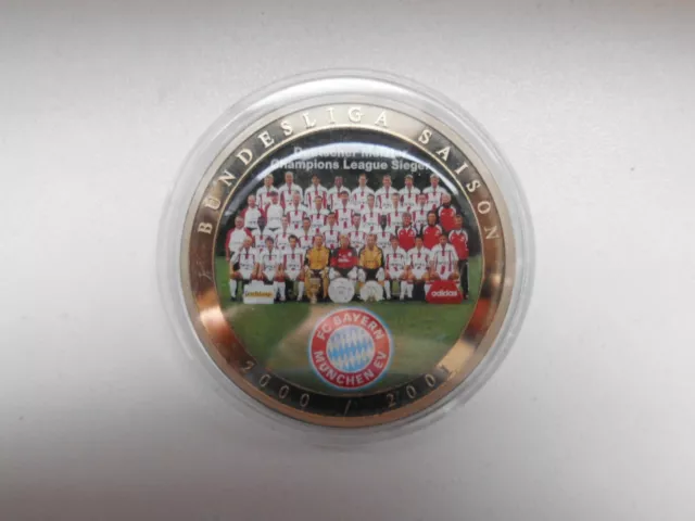 Medaille Münze FC Bayern München Saison 2000 / 2001       50 mm 54 g