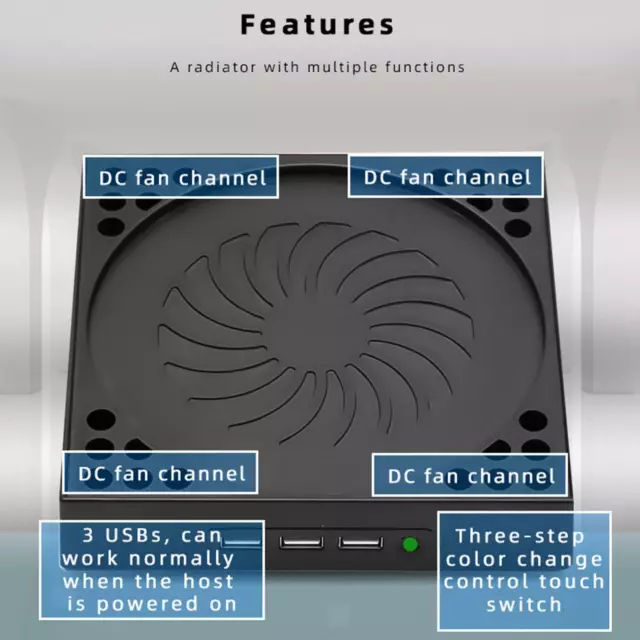 Support vertical de ventilateur de refroidissement réglable avec système de