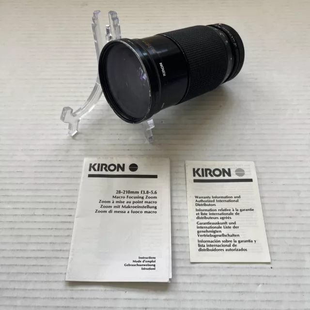 Kiron 28-210 mm f/4-5.6 Telephoto Macro Camera Zoom Lens w/ Manual Canon AE-1