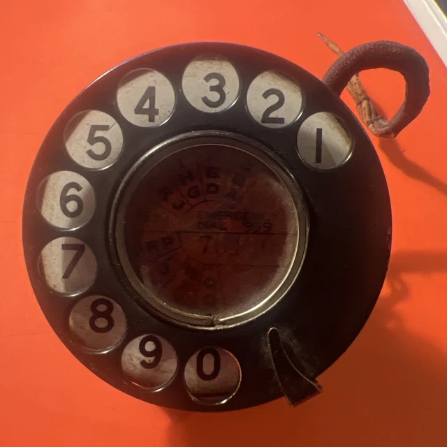 VINTAGE BAKELITE TELEPHONE black rotary dial. (D) £16.15 - PicClick UK