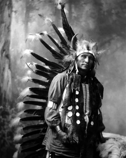 Native American CHIEF LITTLE HORSE Glossy 8x10 Photo Oglala Lakota Print Indian