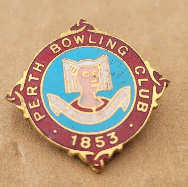 PERTH BOWLING CLUB 1853 Vintage Enamel Badge £9.99 PicClick UK
