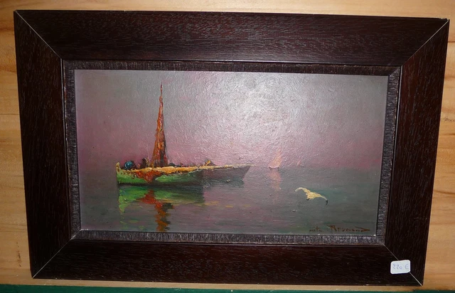 Tableau Contemporain Huile Sur Toile Signé Godjo - Abstrait
