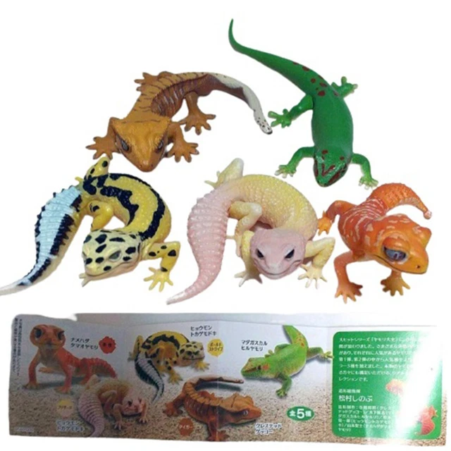 KAIYODO gecko Summa 3 All 5 type set Gashapon toys Miniature Figure with Booklet