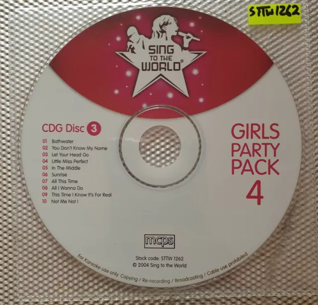 STTW Karaoke - Girls Party Pack 4 - Disc 3 - STTW1262 - Karaoke CDG CD CD+G