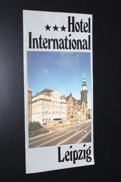 Messe Prospekt Faltblatt Interhotel International Leipzig DDR 1980 - gebraucht