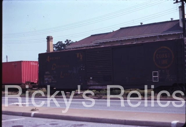 Original Slide ACL #35351 Boxcar Atlantic Coast Line 1976 TAG