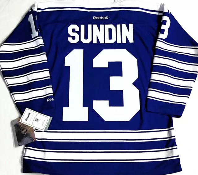 Men's Reebok #13 Mats Sundin Premier Home NHL Jersey - Toronto Maple Leafs