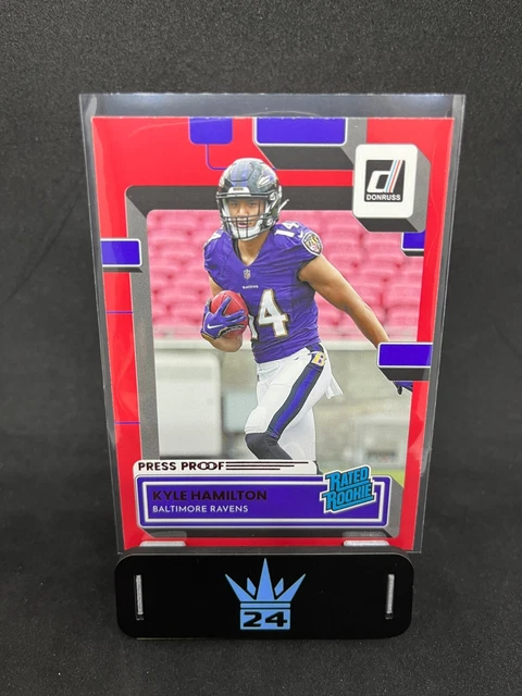Kyle Hamilton 2022 Donruss #338 Rated Rookie Press Proof Red Baltimore Ravens